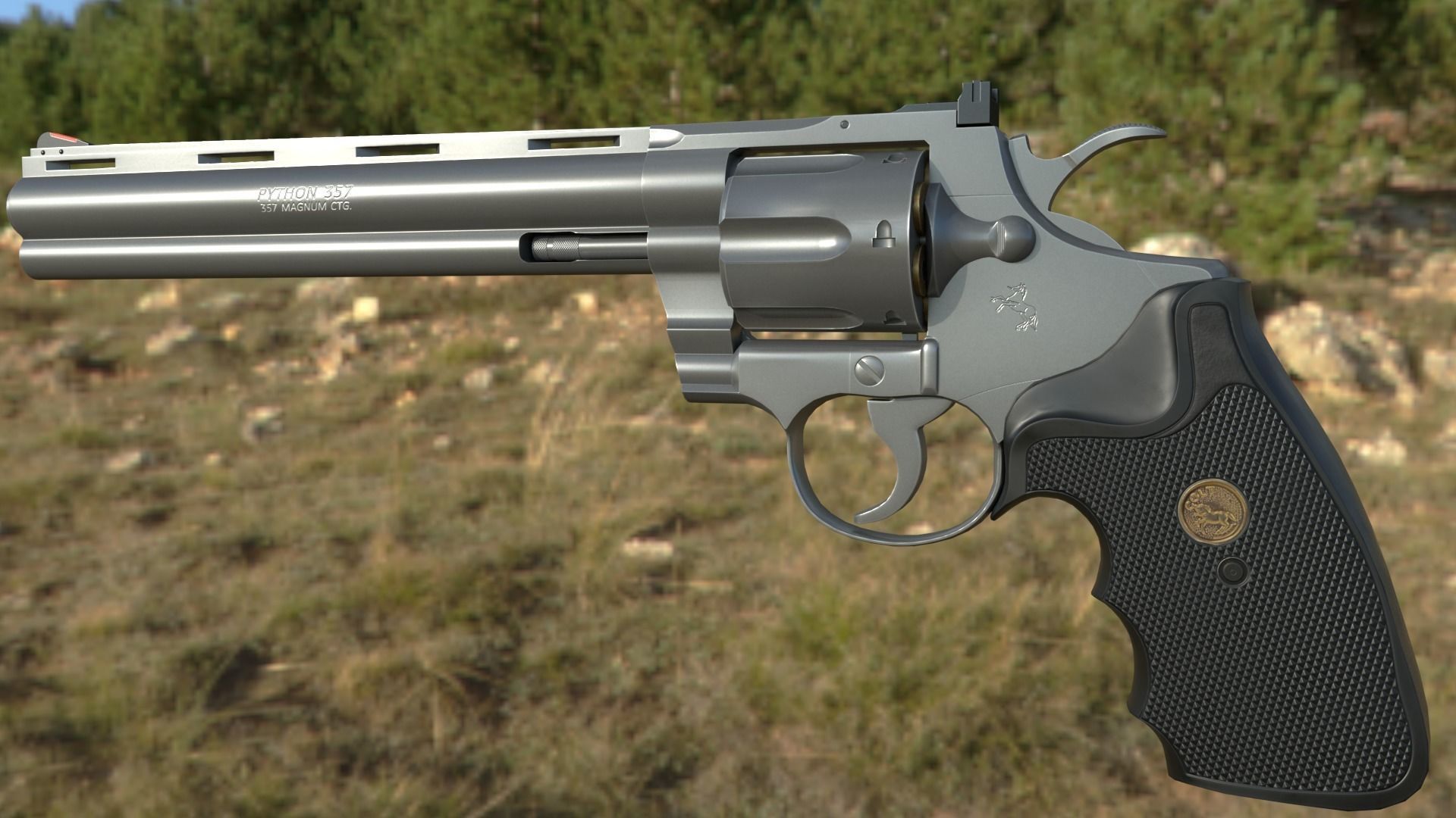 Colt Python Low-poly 3D model_12