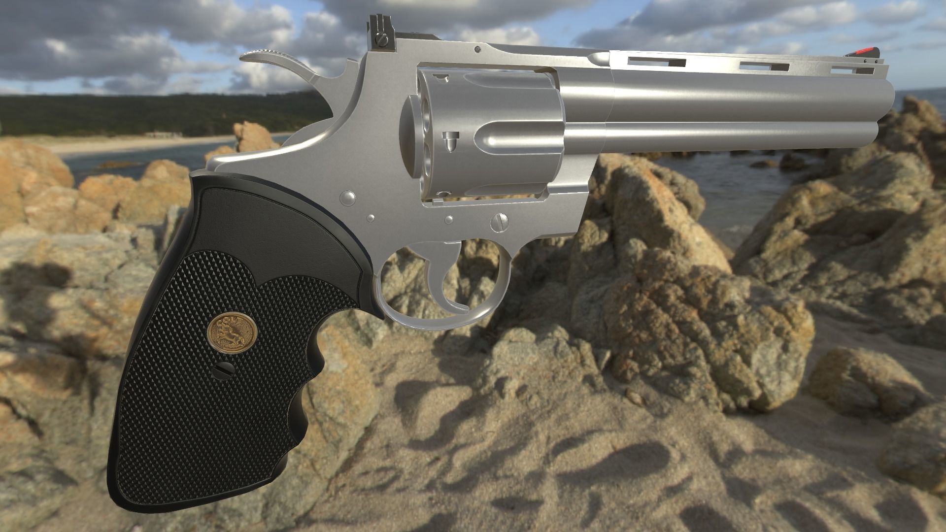Colt Python Low-poly 3D model_26