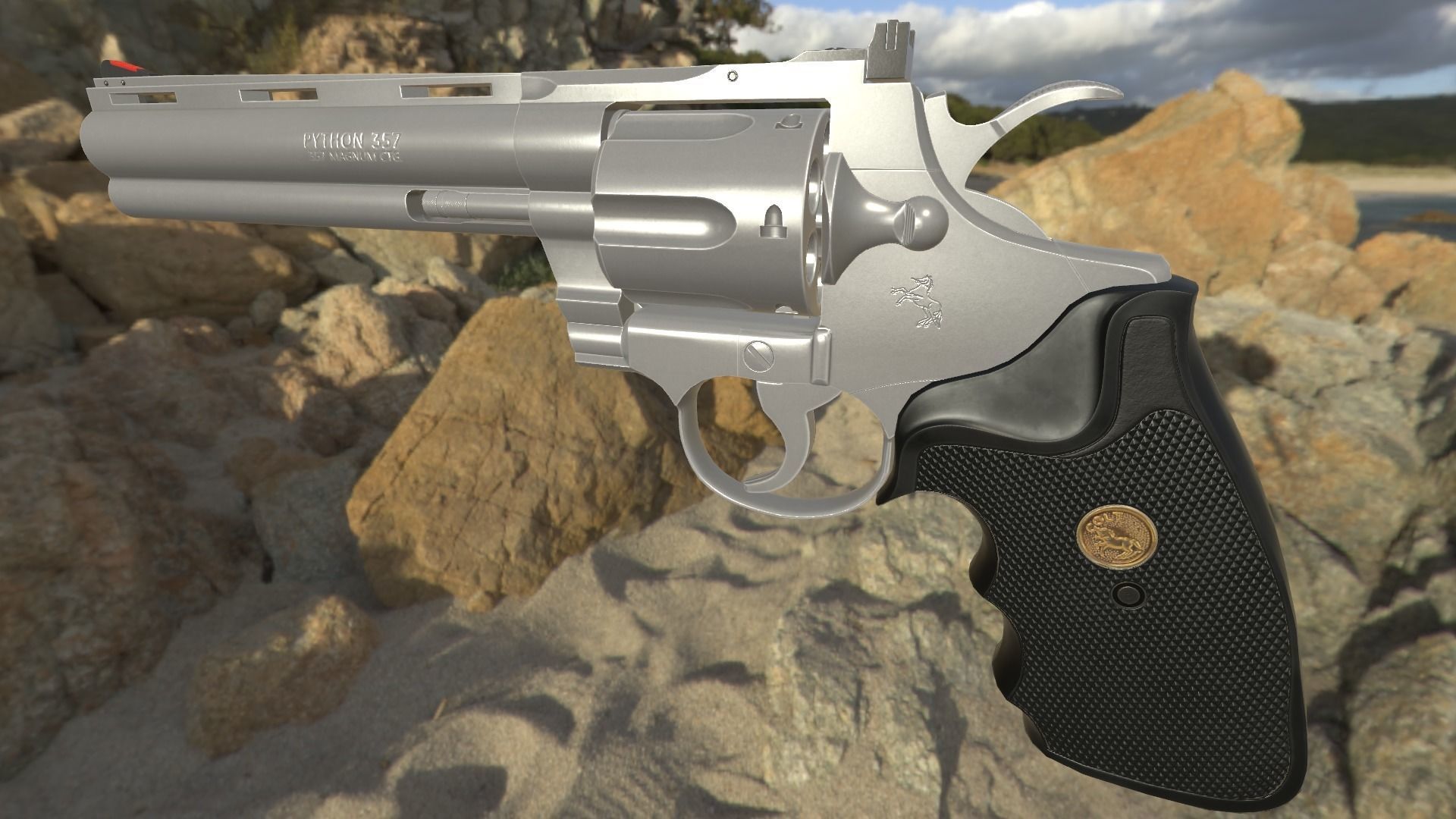 Colt Python Low-poly 3D model_25