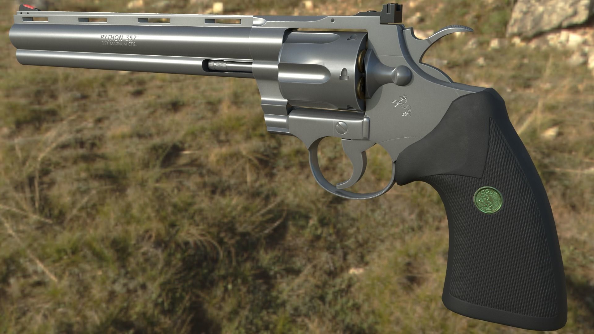 Colt Python Low-poly 3D model_13