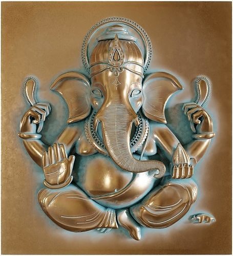 Ganesha Copper Patina Low-poly 3D model