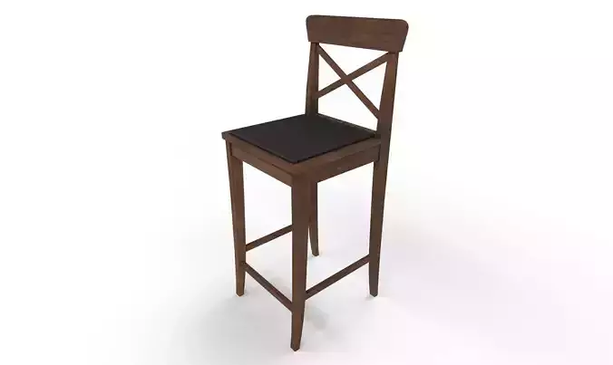 Game-Ready Bar Chair with 4K-PBR Texture Set