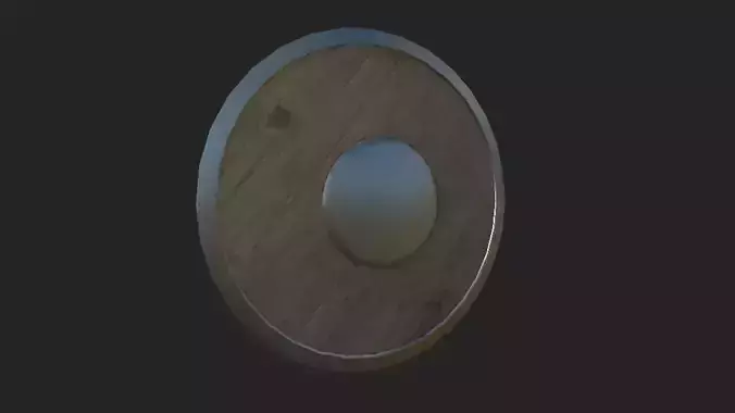 Medieval fantasy shield Low-poly 3D model
