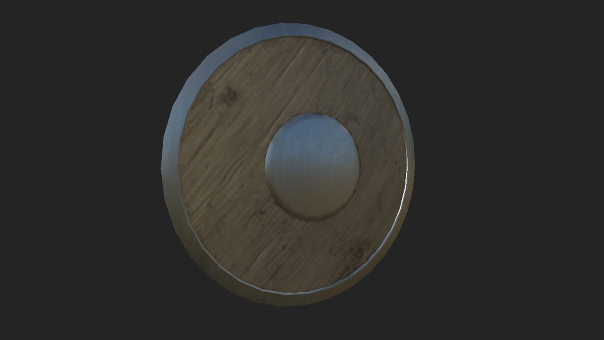 Medieval fantasy shield Low-poly 3D model_4