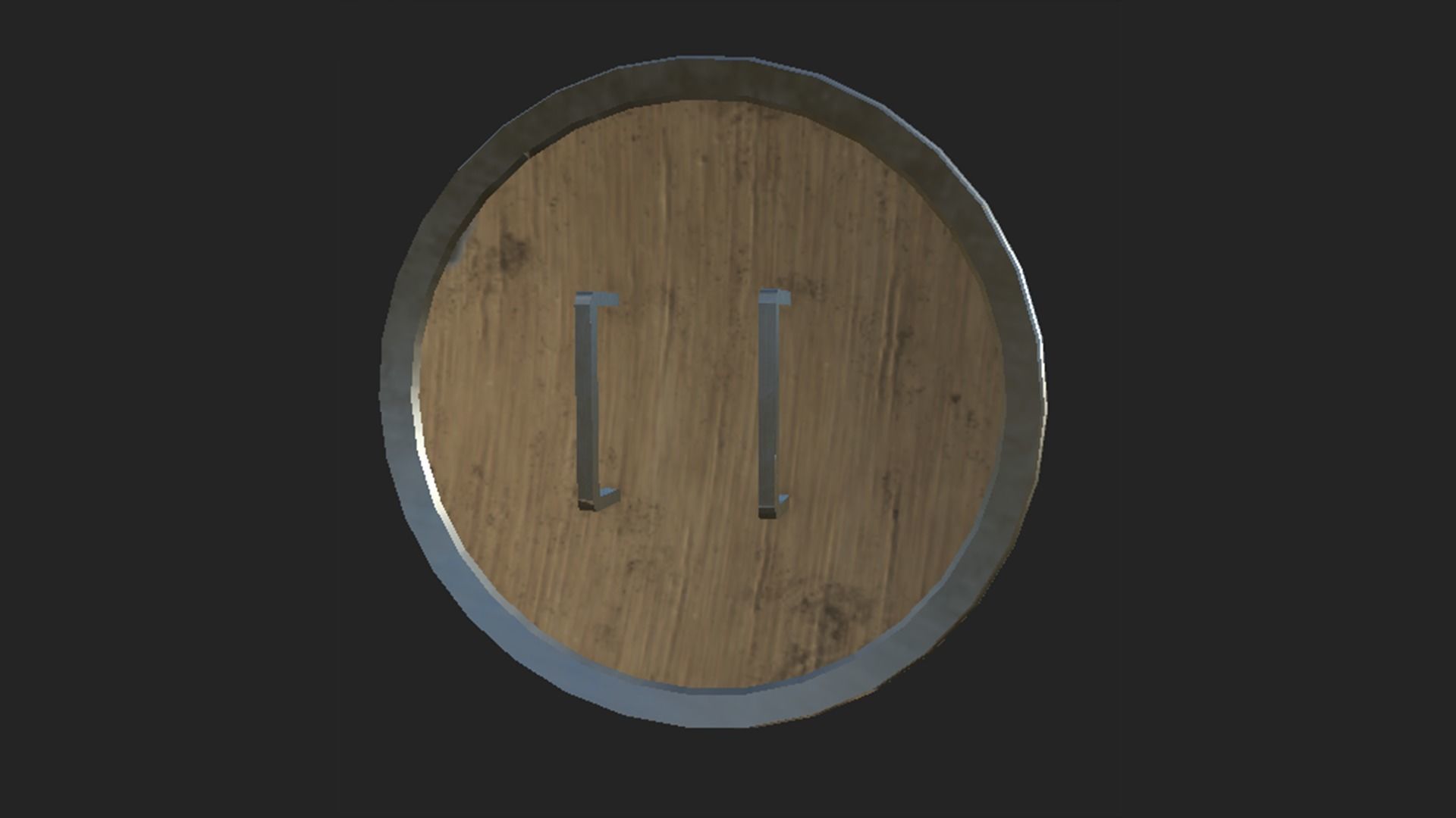 Medieval fantasy shield Low-poly 3D model_5