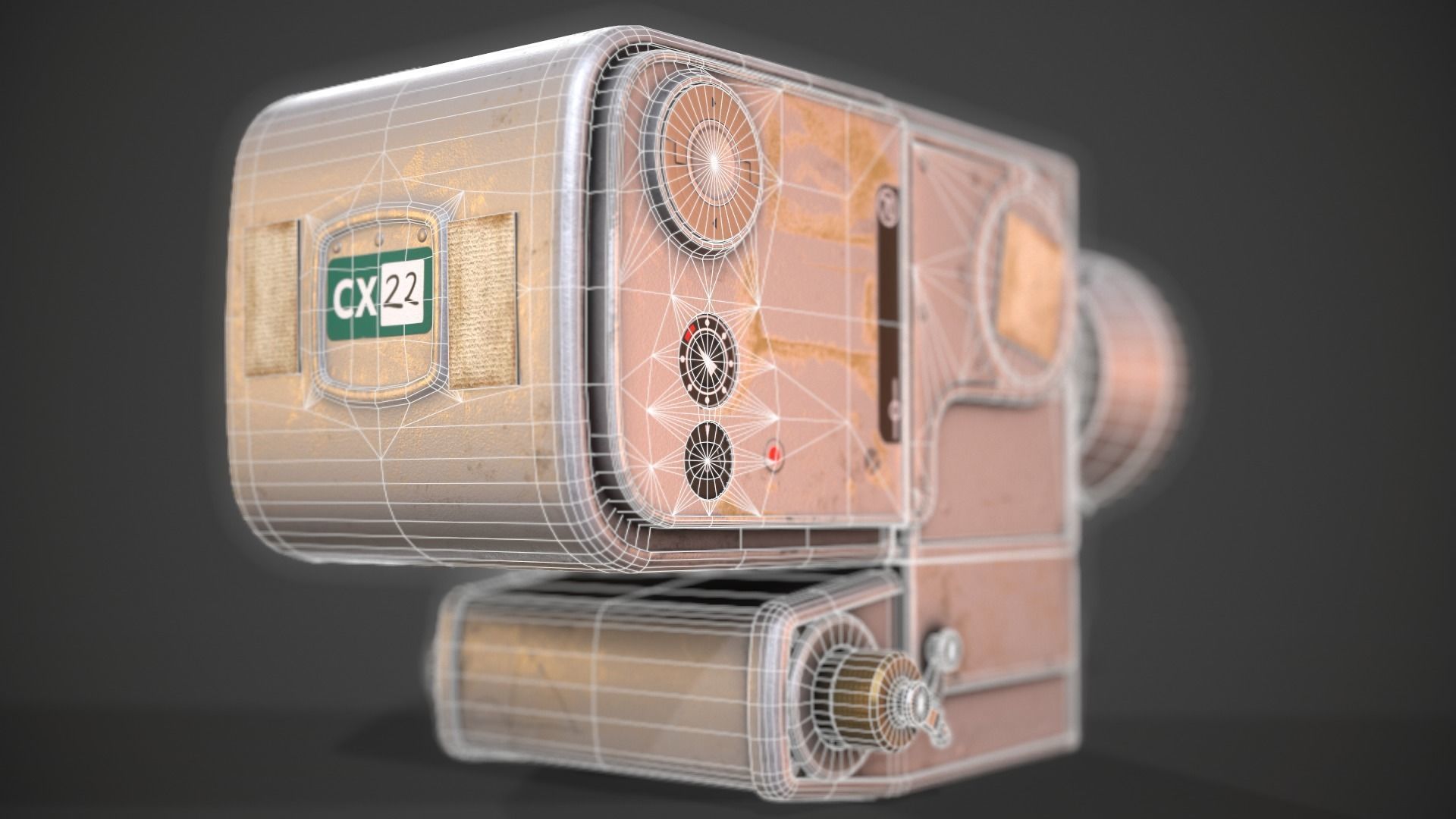 Hasselblad 500EL - Apollo 15 Mission Low-poly 3D model_9