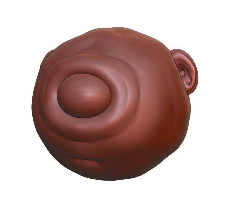 One Eye Character Head 3D model_1