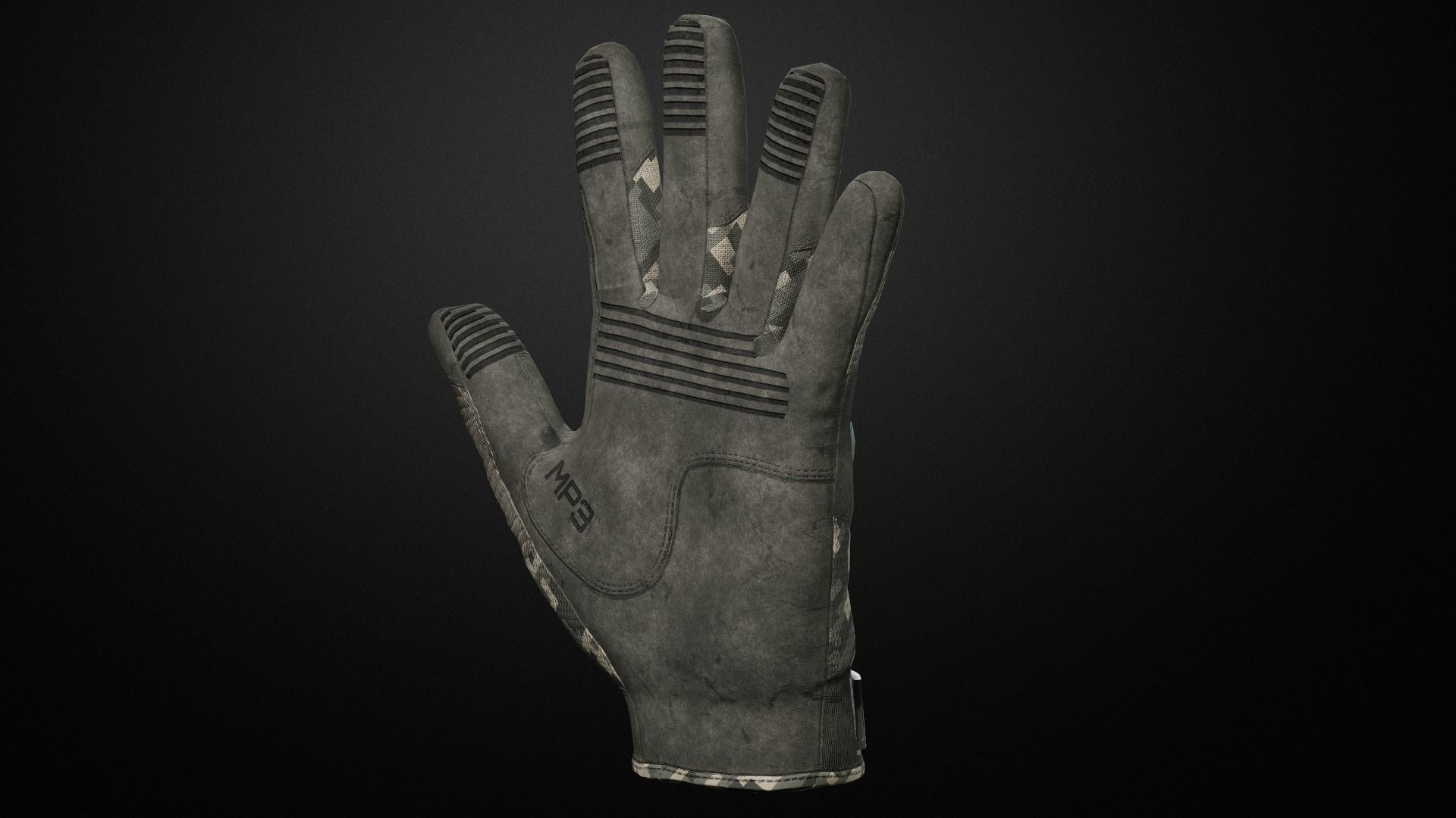 Tactical gloves pack Low-poly 3D model_11