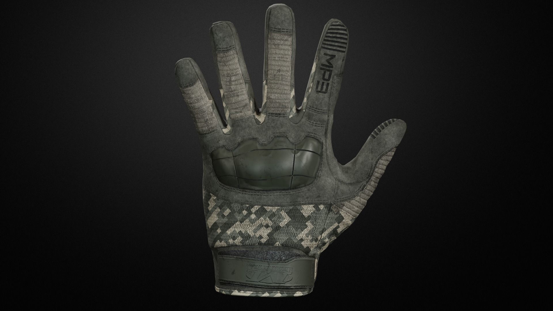 Tactical gloves pack Low-poly 3D model_8