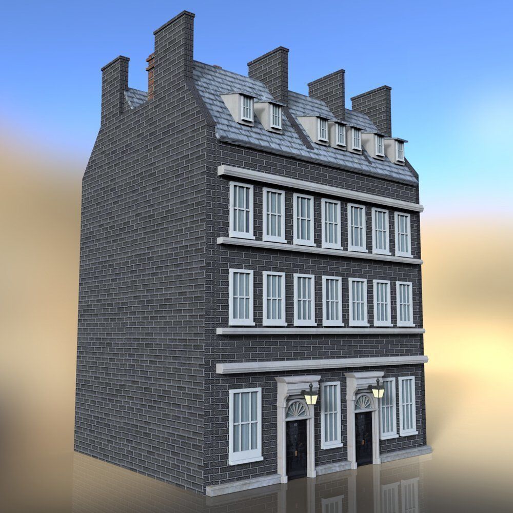 No 10 Downing Street for obj and fbx 3D model_8