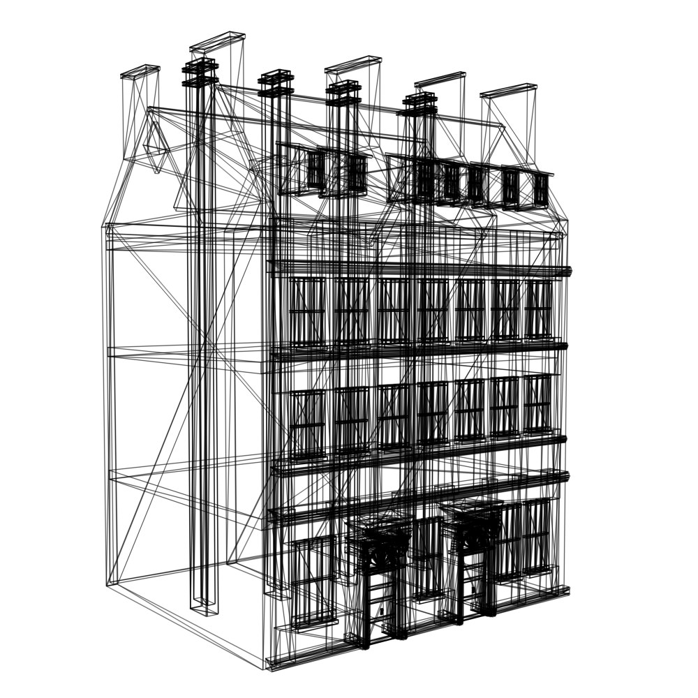 No 10 Downing Street for obj and fbx 3D model_5