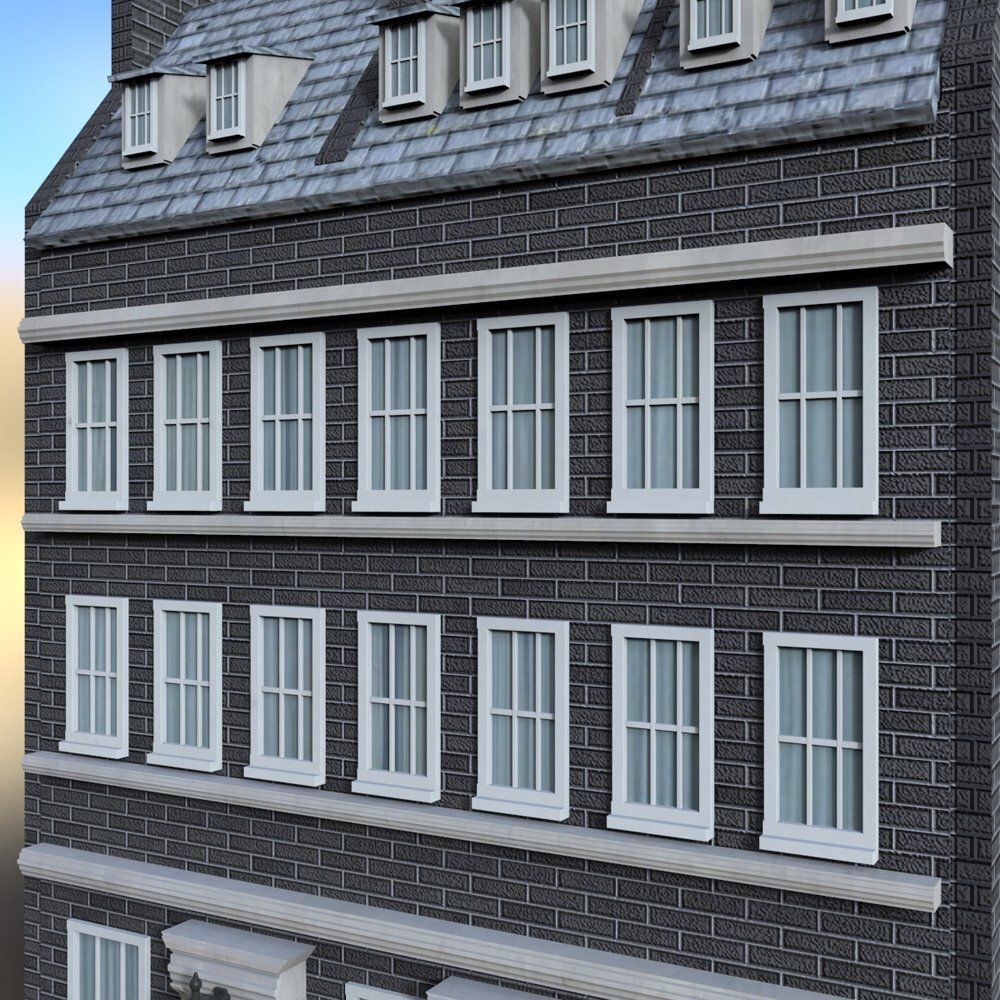 No 10 Downing Street for obj and fbx 3D model_10
