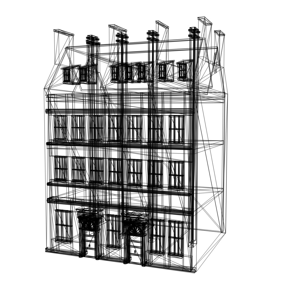 No 10 Downing Street for obj and fbx 3D model_4