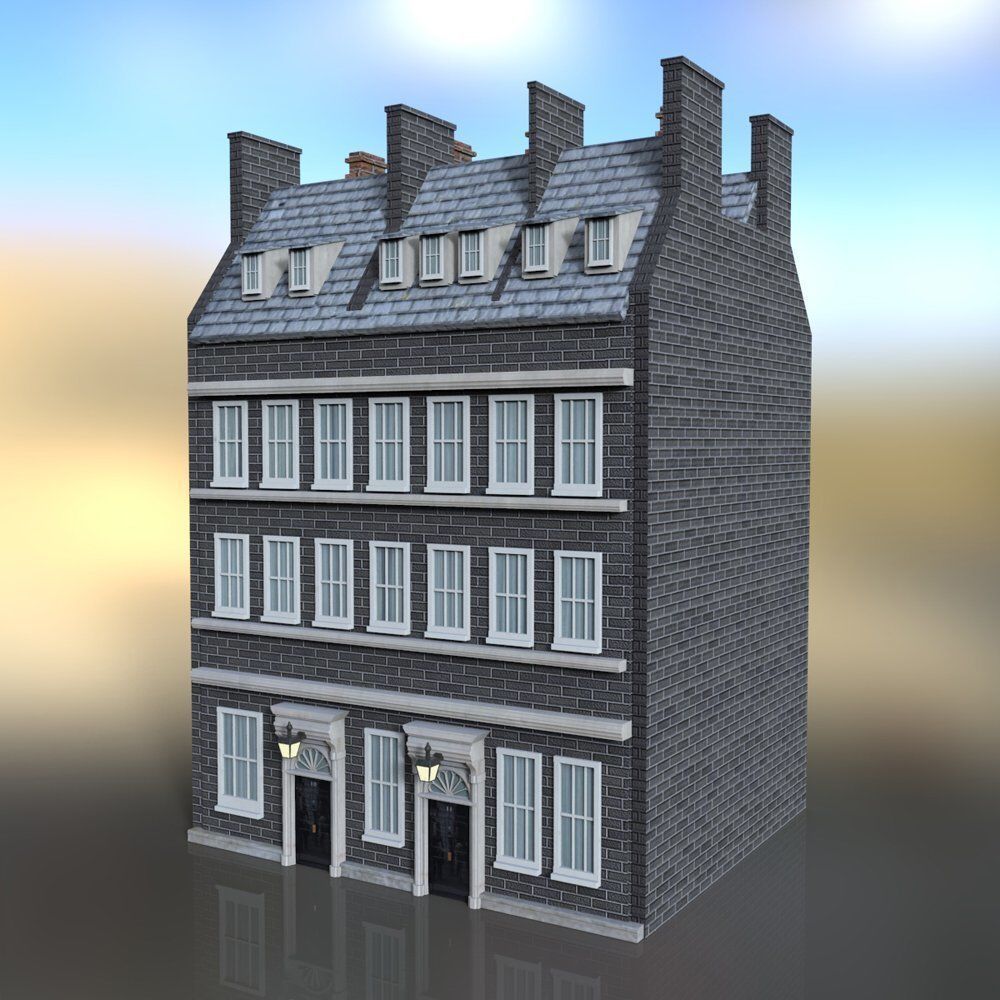 No 10 Downing Street for obj and fbx 3D model_7