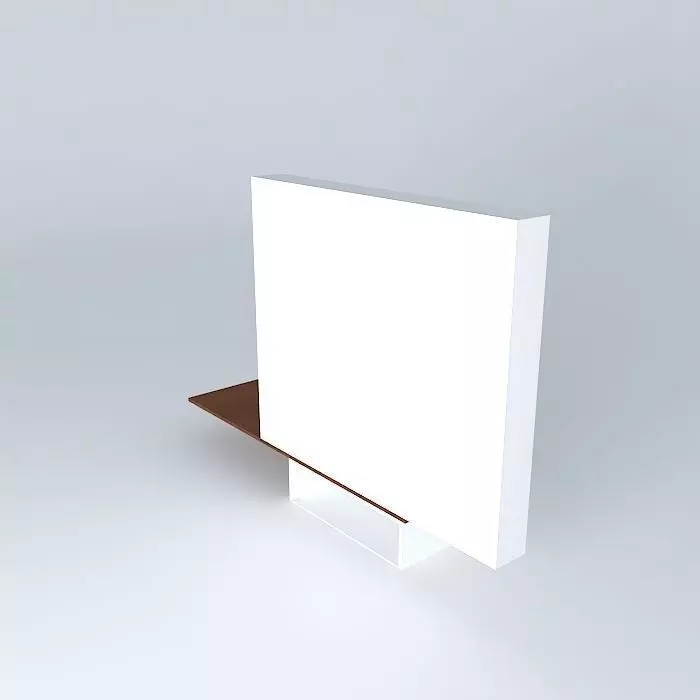 Bookcase with panel Free 3D model