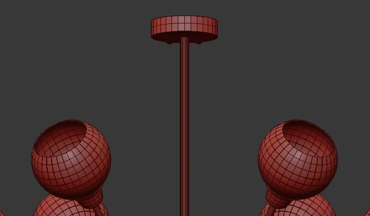 Mace chandelier 3D model_3