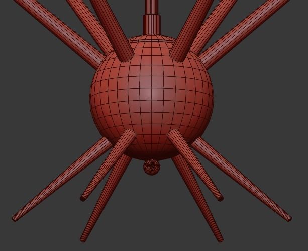 Mace chandelier 3D model_1