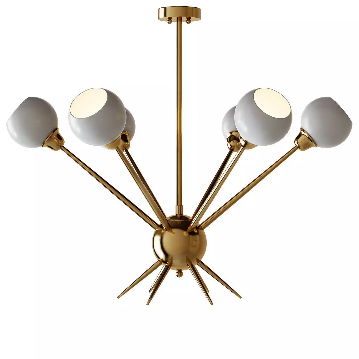Mace chandelier 3D model_0