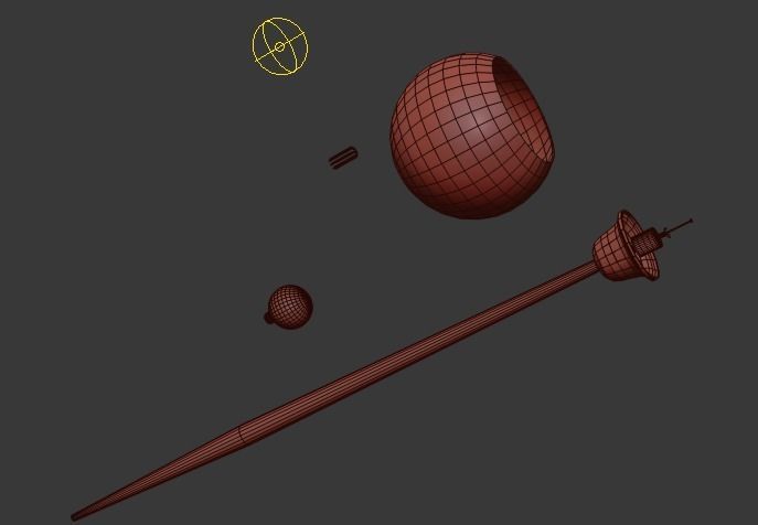 Mace chandelier 3D model_2