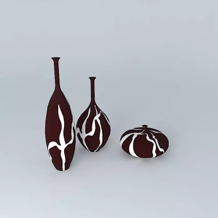Vases Set Decoration Free 3D model