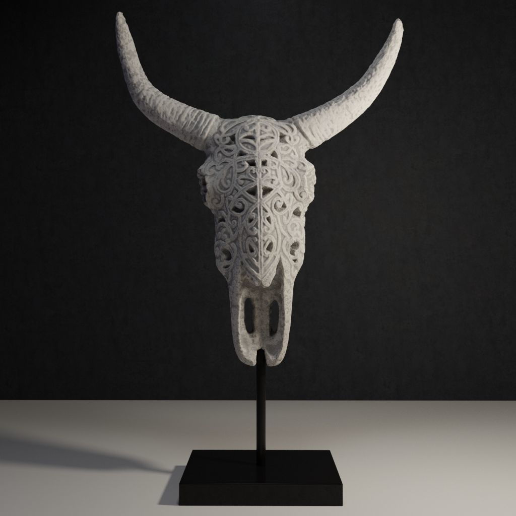Skull sculpture  3D model_1