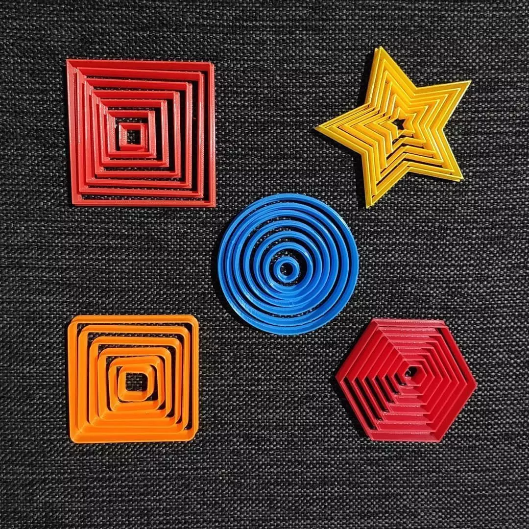 Geometric Shapes - Cookie Cutters Pack 5x7 3D print model