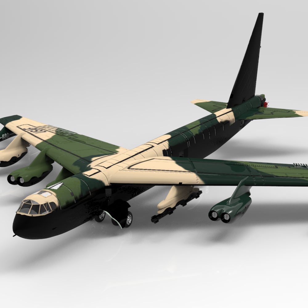 B 52 Stratofortress Studio Max obj 3D model_4