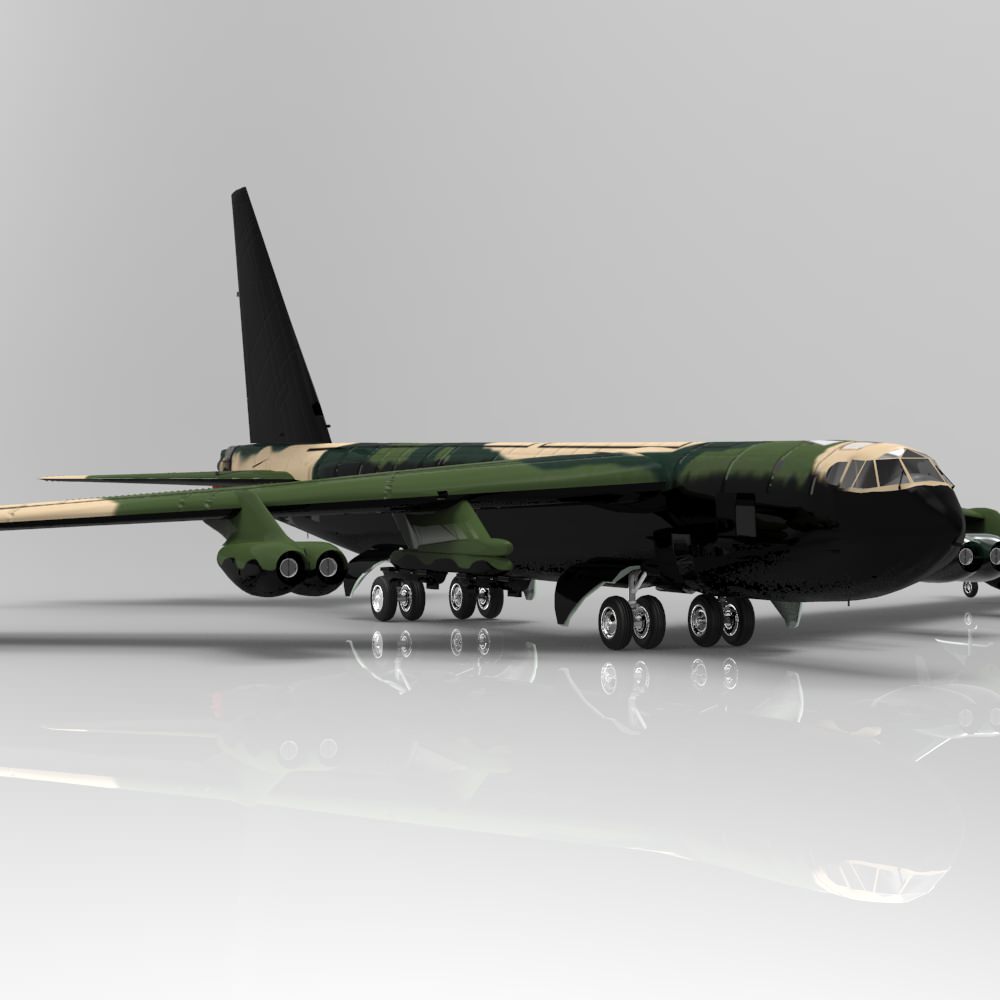 B 52 Stratofortress Studio Max obj 3D model_3