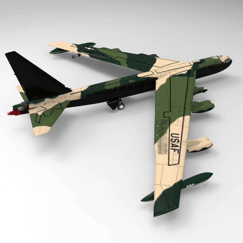 B 52 Stratofortress Studio Max obj 3D model_8