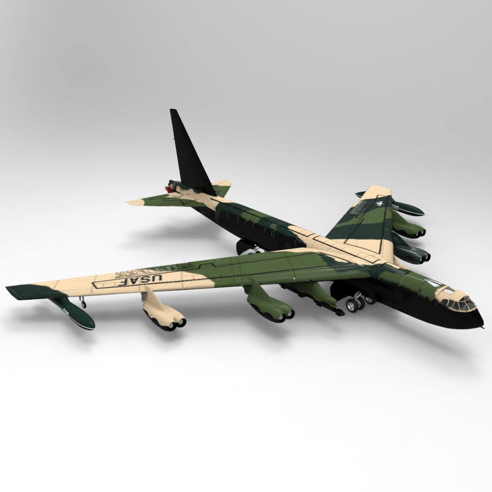 B 52 Stratofortress Studio Max obj 3D model_2