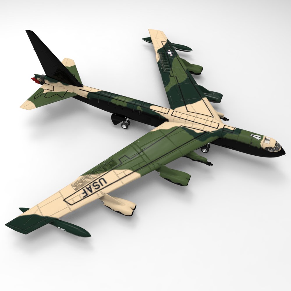 B 52 Stratofortress Studio Max obj 3D model_9