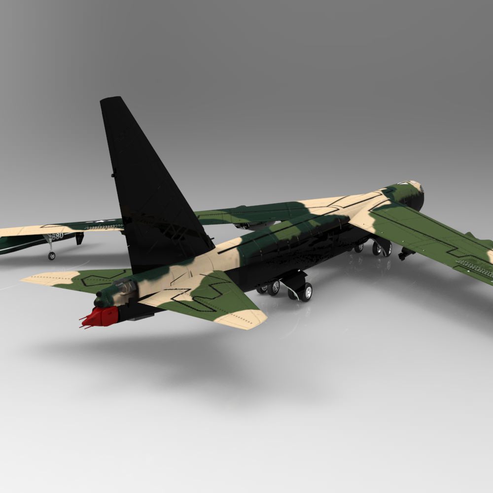 B 52 Stratofortress Studio Max obj 3D model_7