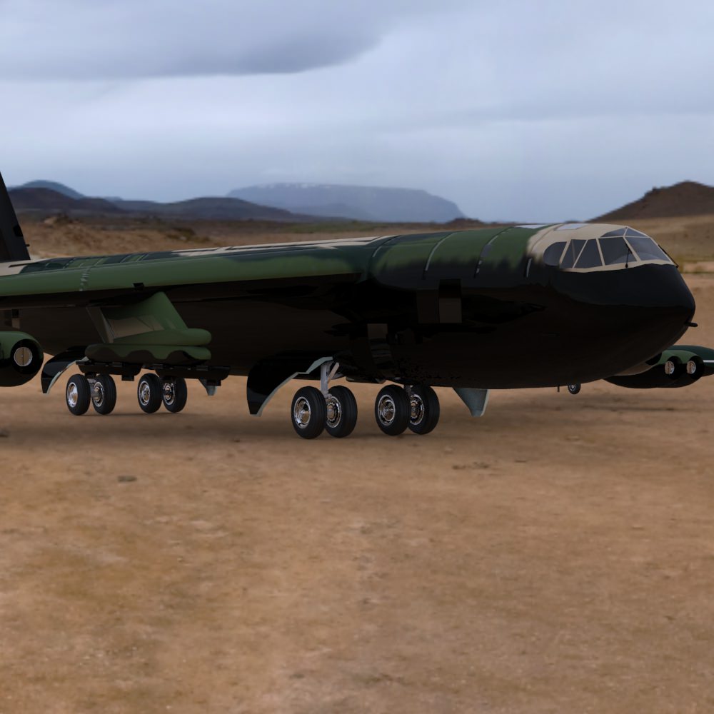 B 52 Stratofortress Studio Max obj 3D model_1