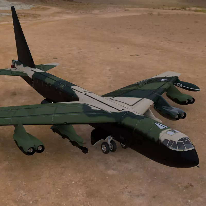 B 52 Stratofortress Studio Max obj 3D model_0