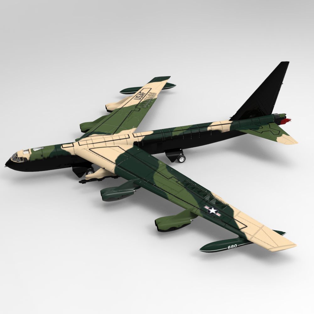 B 52 Stratofortress Studio Max obj 3D model_6