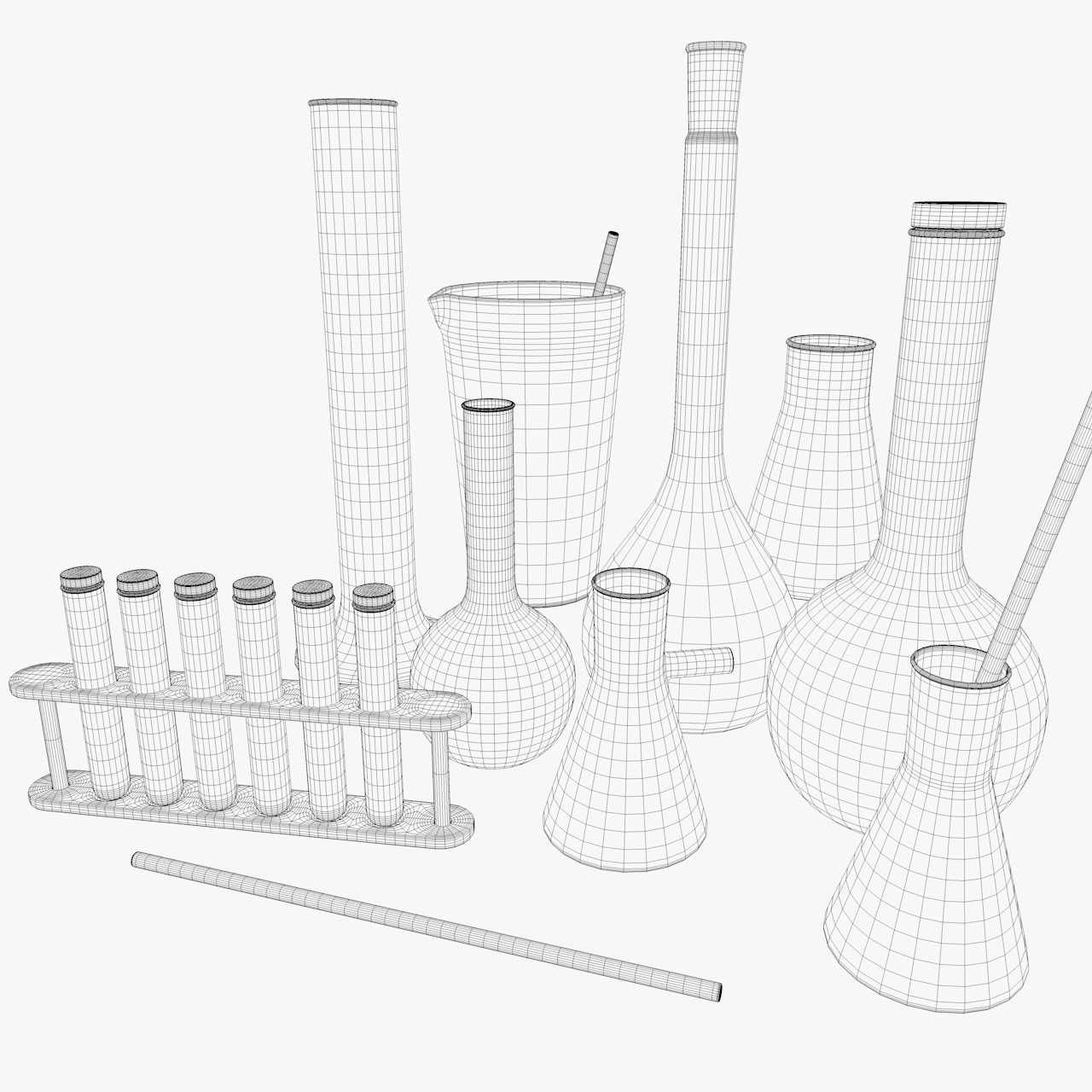 Medical Flask 3D model_5