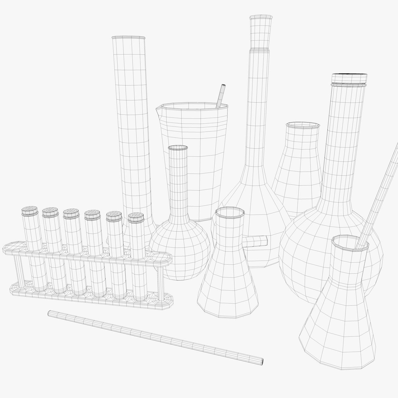 Medical Flask 3D model_6