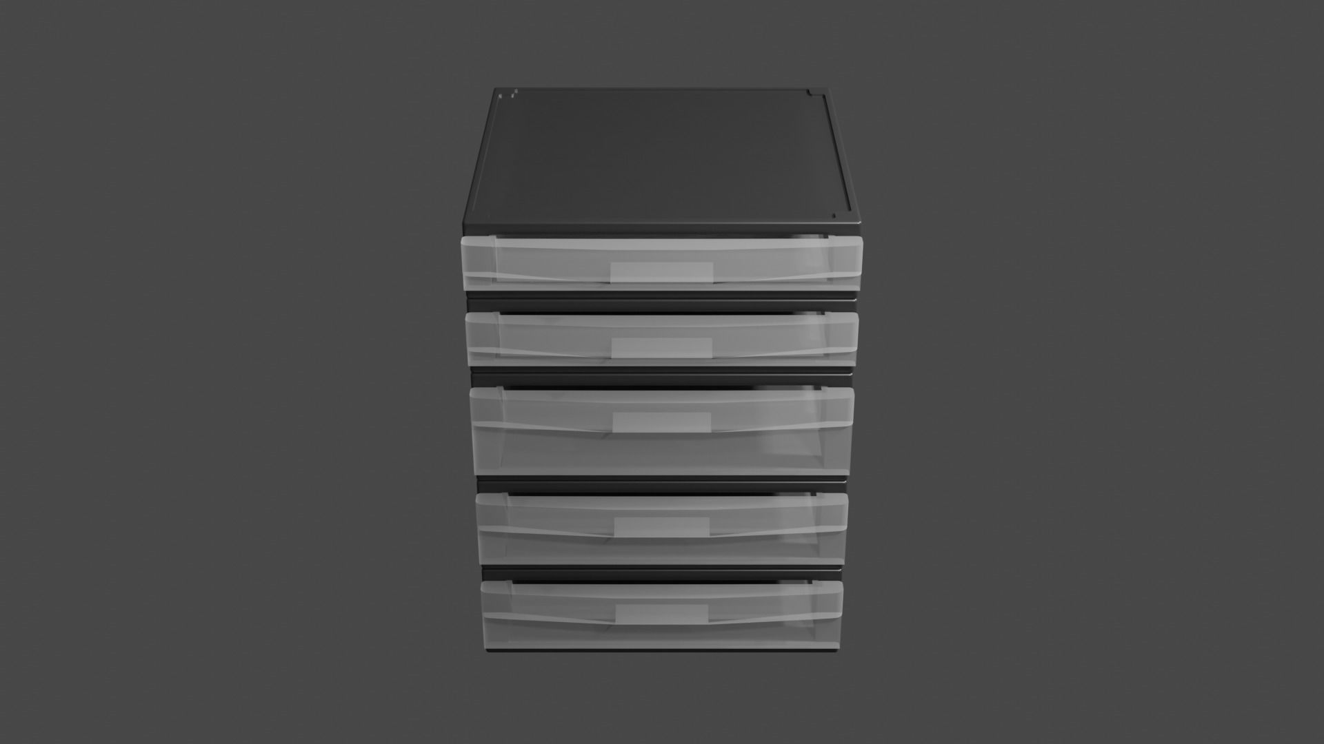 Plastic Cabinet Low-poly 3D model_2