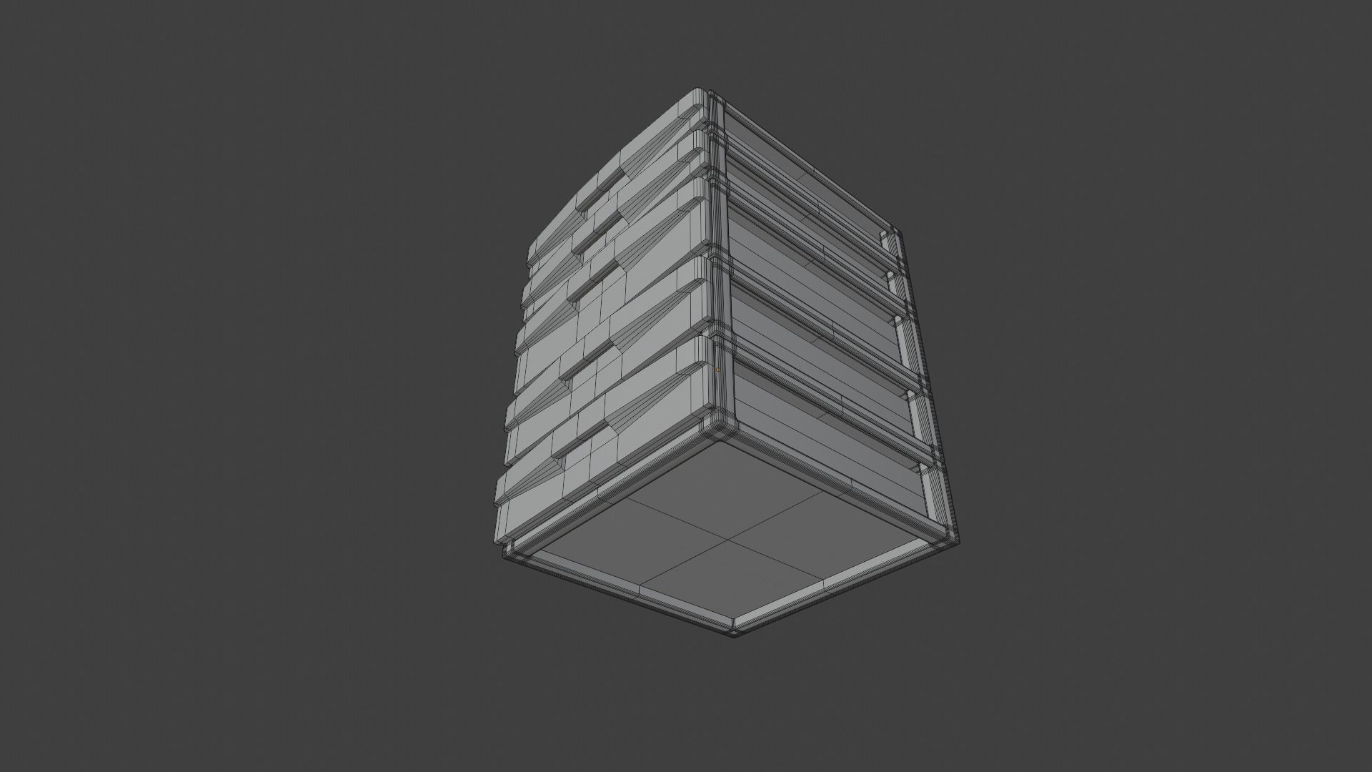 Plastic Cabinet Low-poly 3D model_9