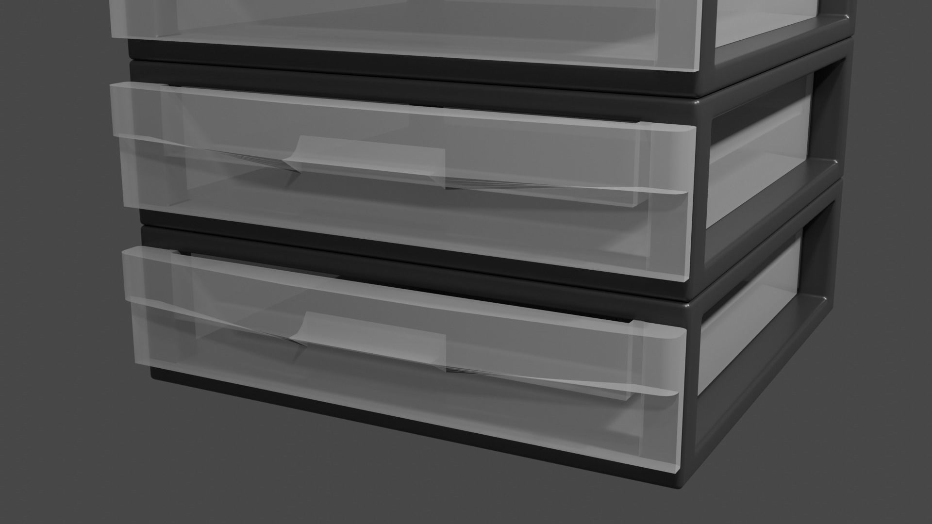 Plastic Cabinet Low-poly 3D model_6