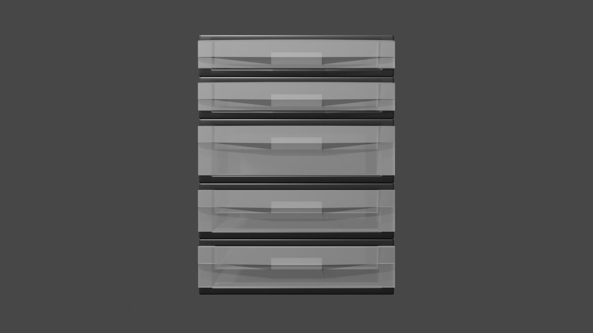 Plastic Cabinet Low-poly 3D model_3