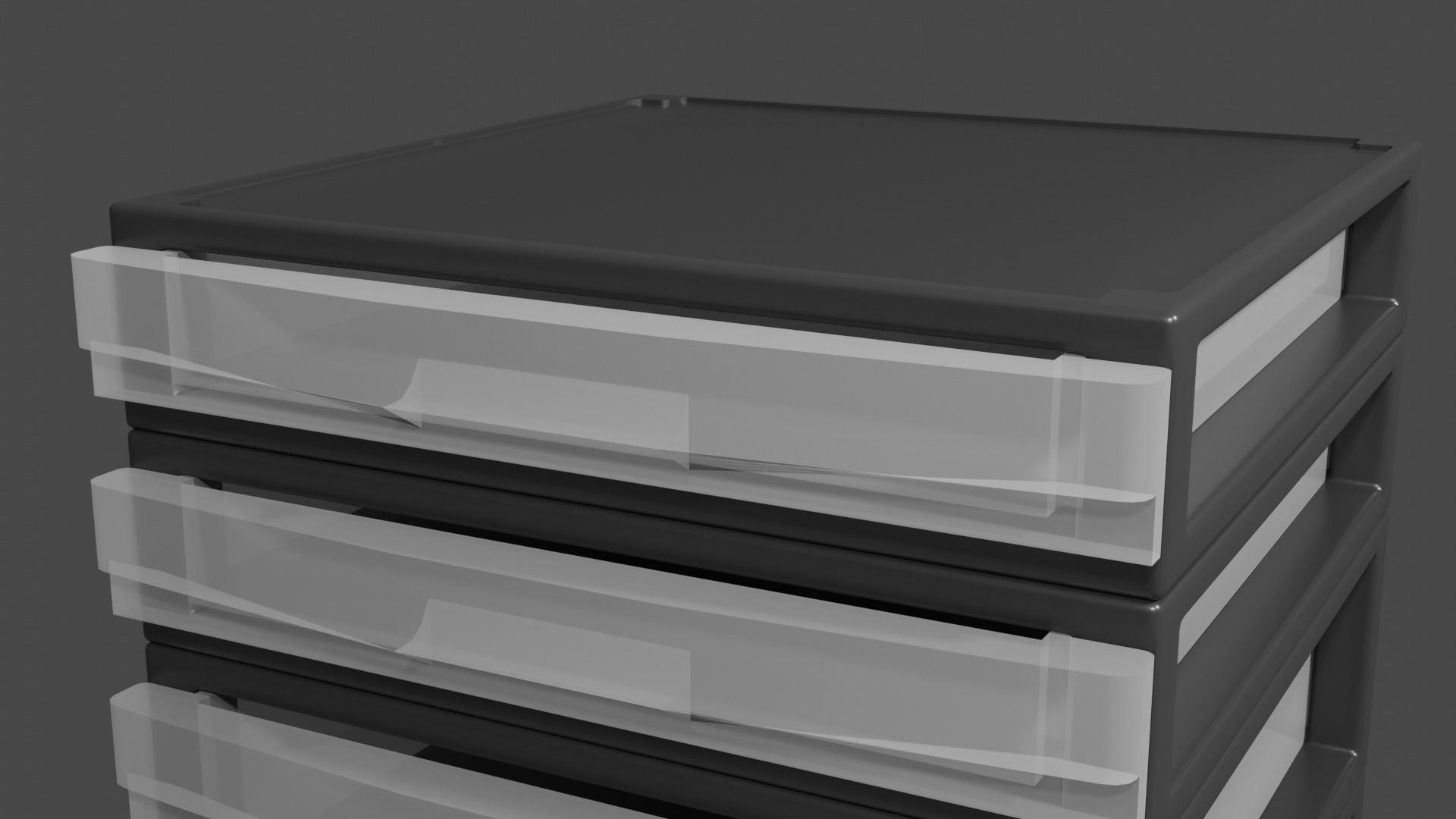 Plastic Cabinet Low-poly 3D model_5