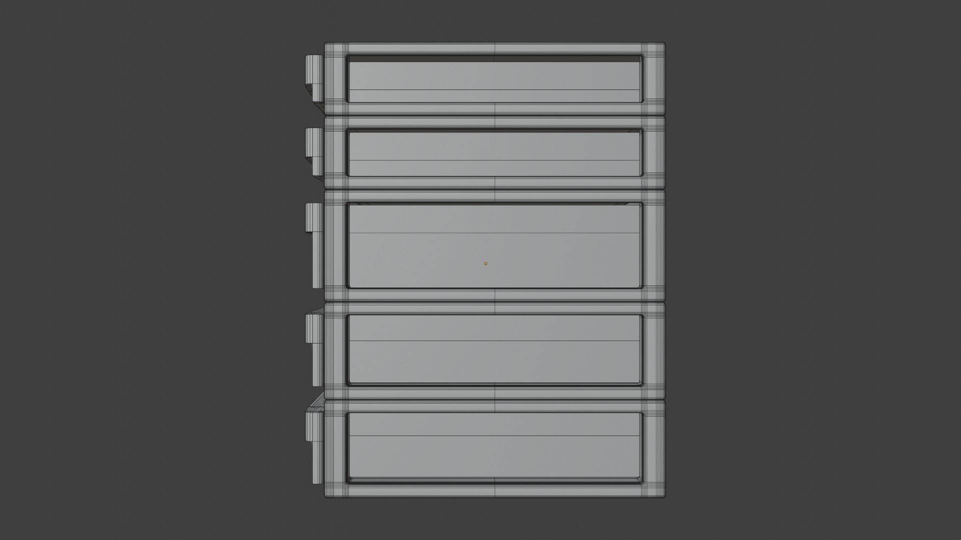 Plastic Cabinet Low-poly 3D model_10