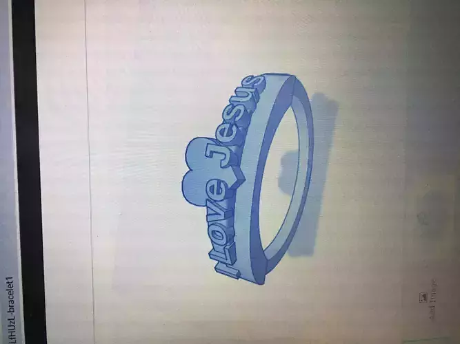 make a pretty Jesus bracelet 3D print model