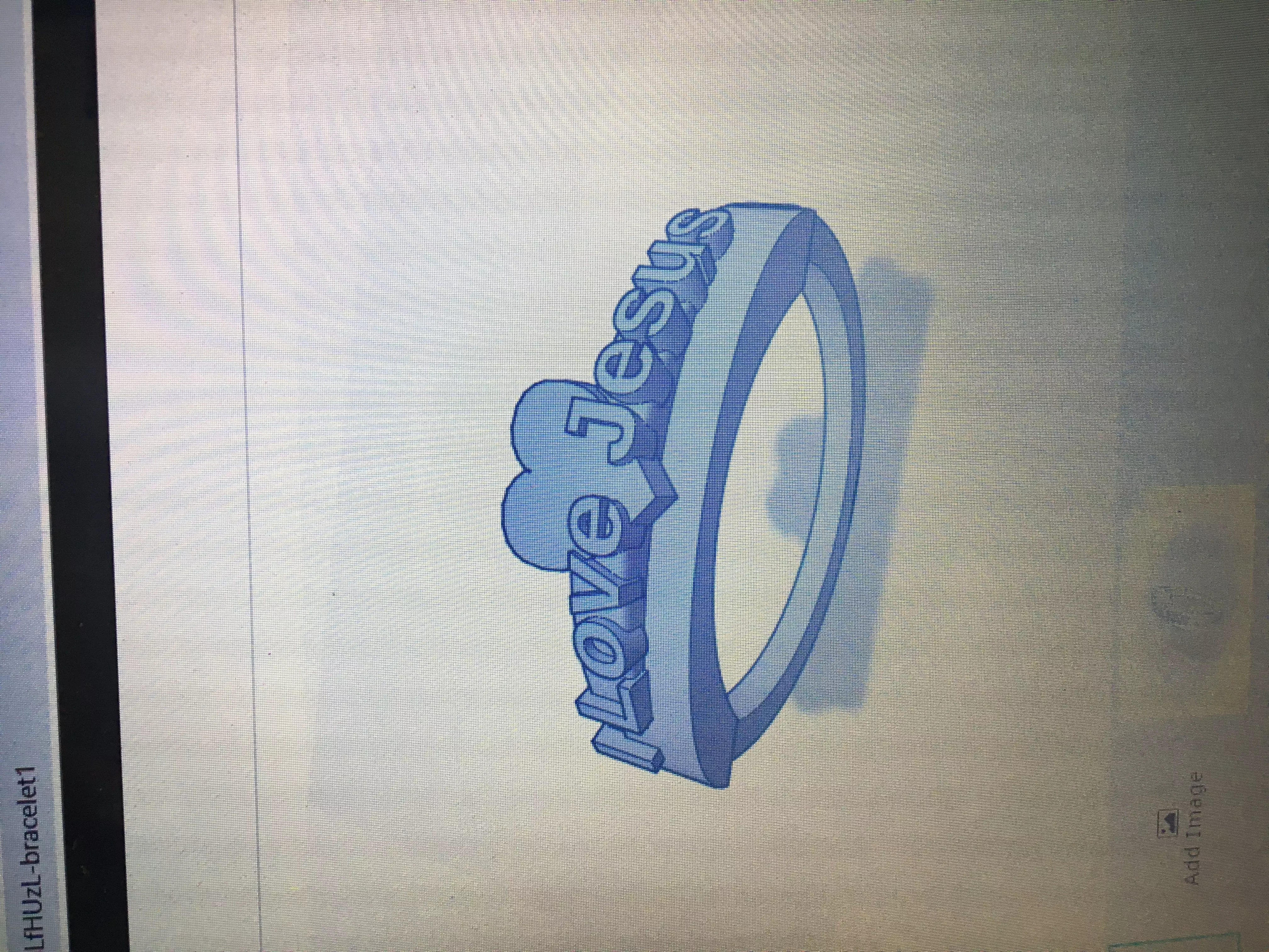 make a pretty Jesus bracelet 3D print model_0