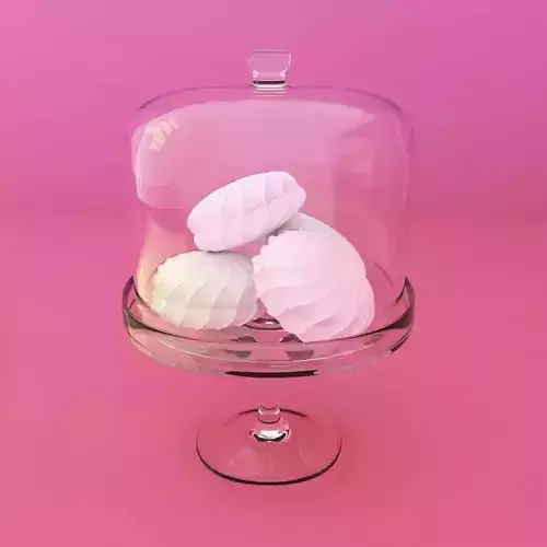 Cake stand Low-poly 3D model