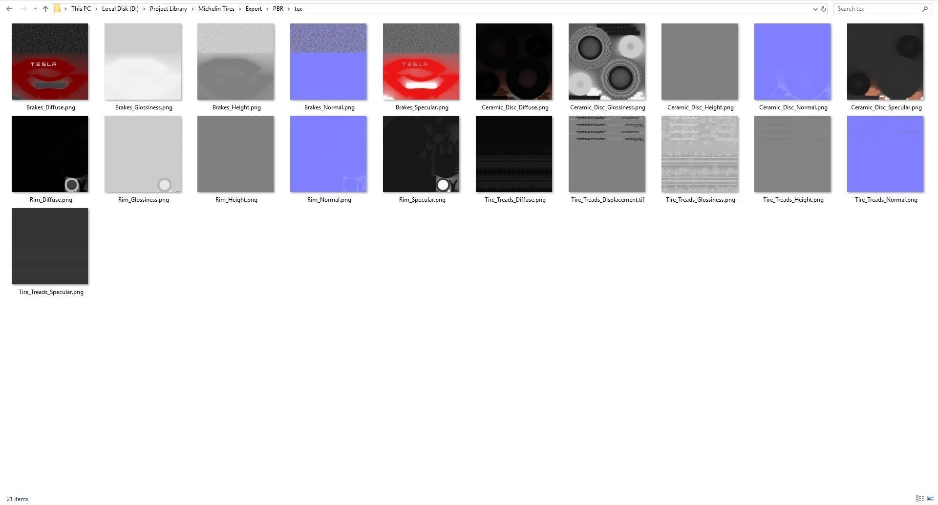 Sport Car Wheels Tesla Michelin Low-poly 3D model_25