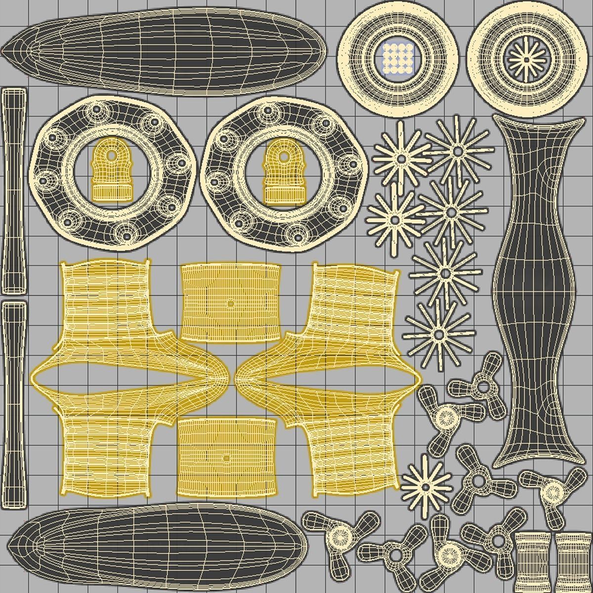 Underwater Drone Concept Low-poly 3D model_14