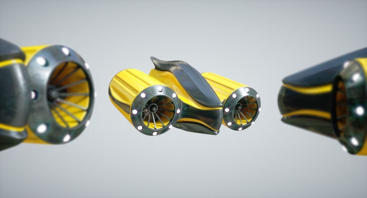 Underwater Drone Concept Low-poly 3D model_5