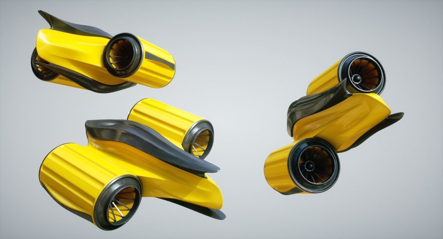 Underwater Drone Concept Low-poly 3D model_4